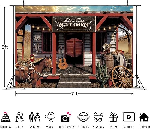 Miniatura 3 de Imirell Telón de fondo vintage de vaquero Westen de 7 pulgadas de ancho x 5 pies de alto, bar, salón, madera de madera, puerta de granero rural,