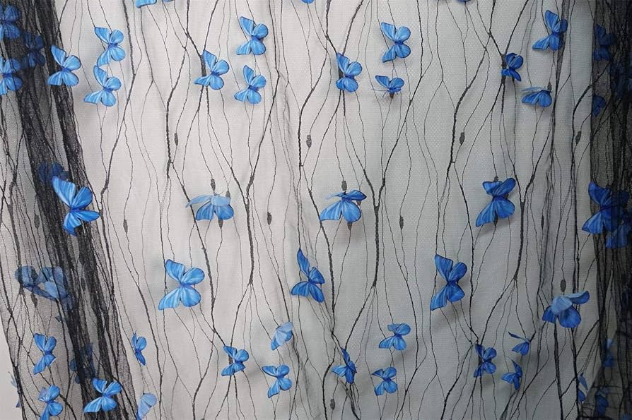 Amazon | 花 刺繍 布 幅 140cm 長さ 2m 手製のチュール 花の