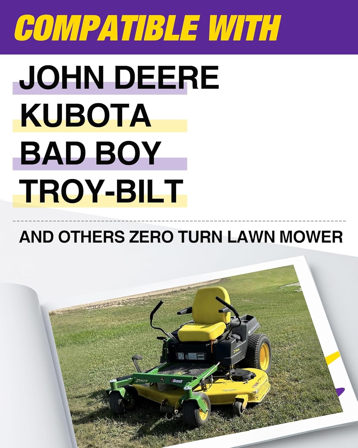 Lawn Mover Canopy For Cub Cadet, Zero Turn Mower Cover with Heavy-Duty Waterproof Fabric UV Protection Universal Fit for Lawn Mowers Brand John Deere Bad Boy Toro Gravely, Bimini Top Straps Attachment