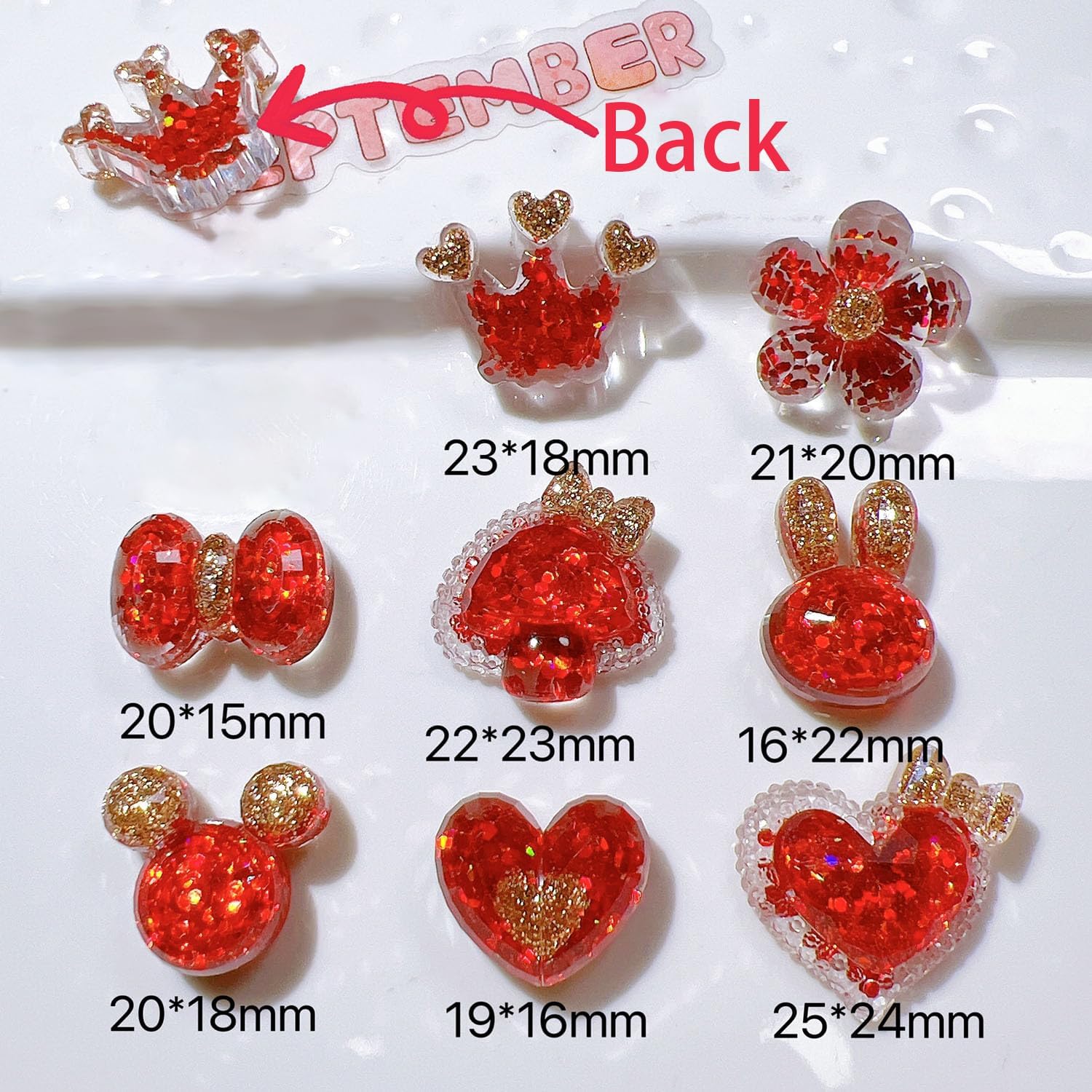40 Pcs Mixed Slime Charms,Cute Flat Back Resin Charms for DIY Crafts Making,Scrapbooking,Embellishments, Decoraiton Hair Clip - Image 2