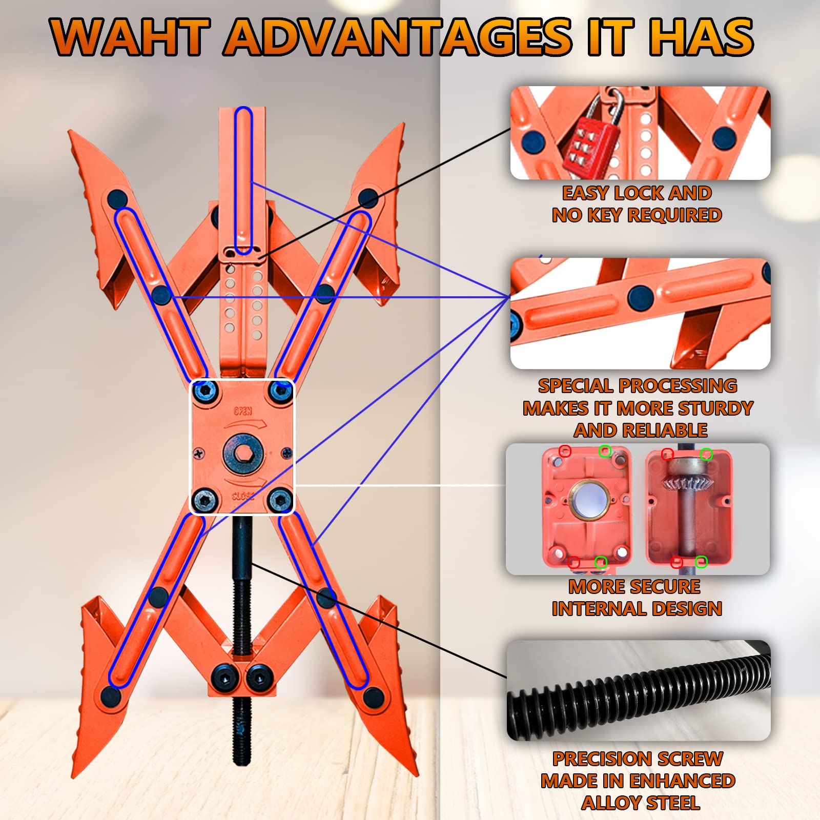 RVPNR Camper XShaped Wheel Chock Stabilizer, RV