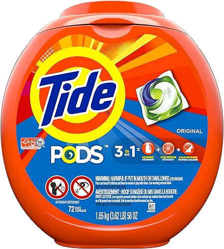 Miniatura 22 de Tide PODS cápsulas de detergente para lavandería, removedor de manchas 3 en 1, combatiente de olores, protector de color, 112 unidades, compatible