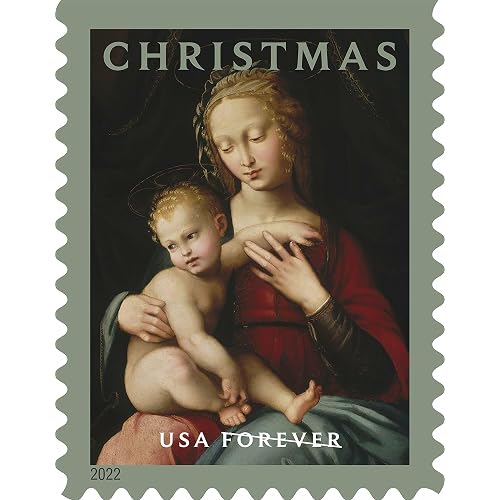 Christmas Virgin and Child (Booklet of 20) First-Class Mail Forever Postage Stamps 2022 Scott 5721