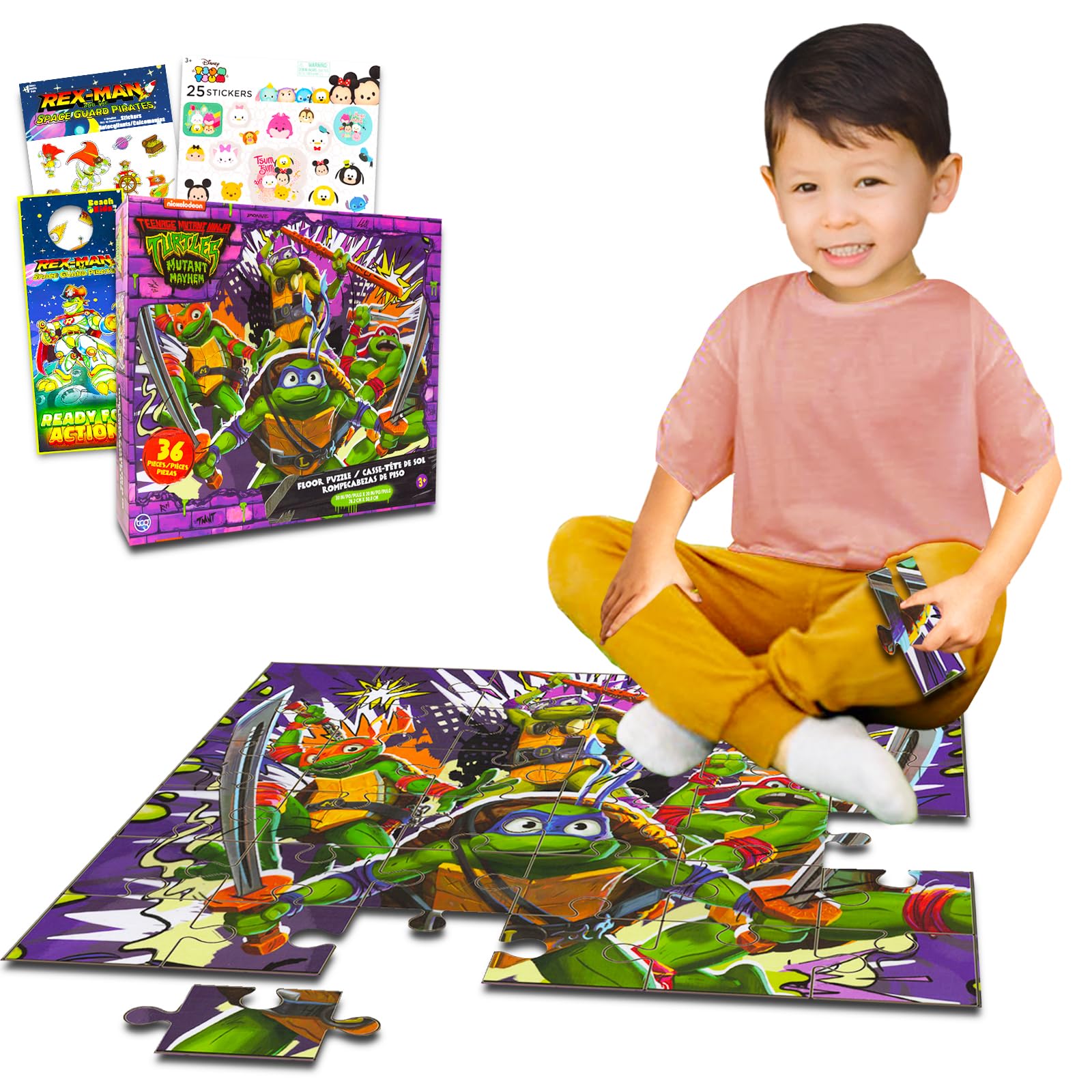 墨　5個セット Amazon.com: Teenage Mutant Ninja Turtles Floor Puzzle for Kids Set