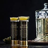 Vista 3 de 2nd Amendment - Juego de 4 vasos de chupito de calibre 12, propiedad y operación estadounidense, único patriótico