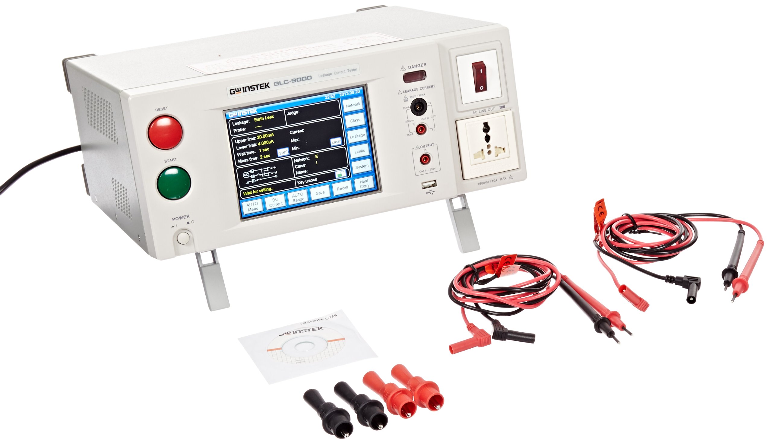 GW Instek GLC-9000 Leakage Current Tester, Touch Panel with Color LCD Display