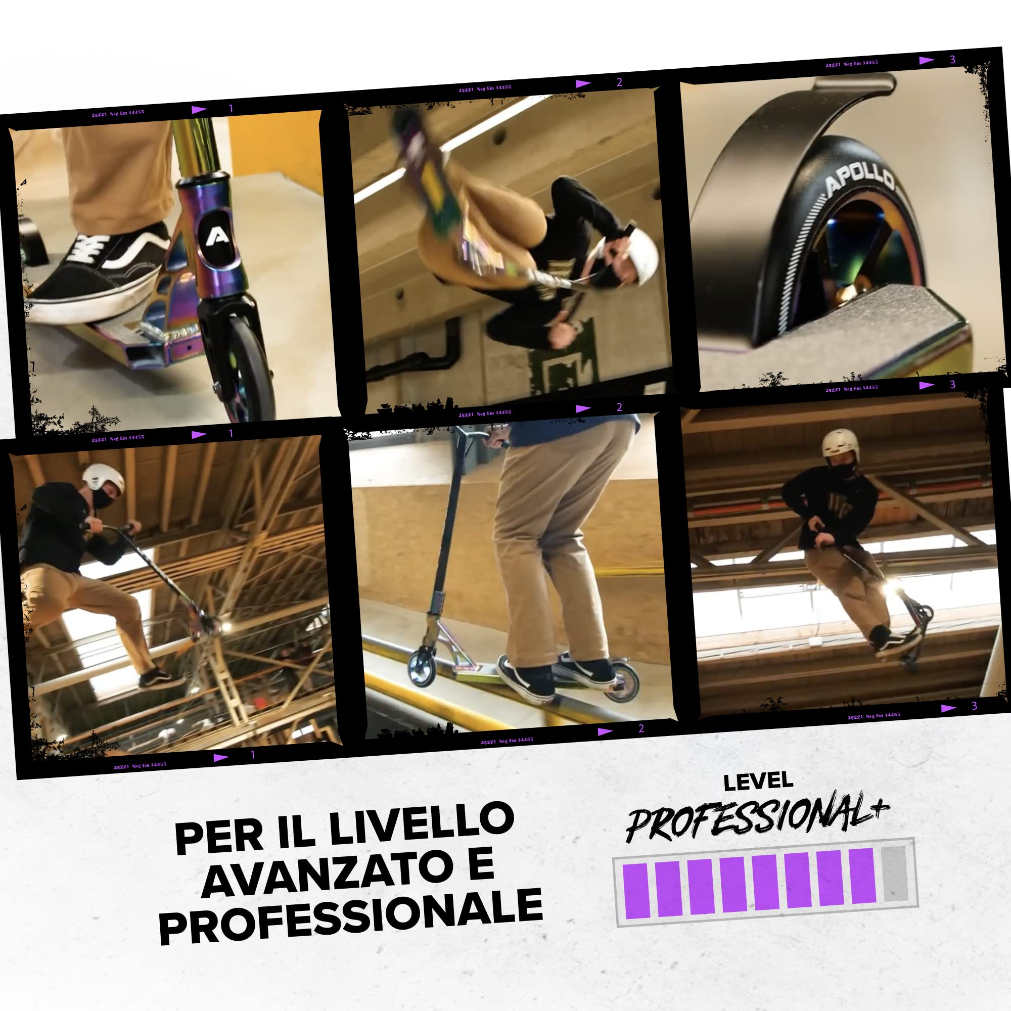 Monopattino Stunt Scooter GENESIS Pro della Apollo - Robusto Monopattino Stuntscooter Pro con cuscinetti a sfera ABEC 9, Funscooter, Kickscooter, Trickscooter, Freestylescooter