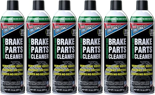 Elite Tool Center Berryman 2420C - Paquete de 6 limpiadores de frenos de 14 onzas con tubo de extensión compatible con COV en los 50 estados