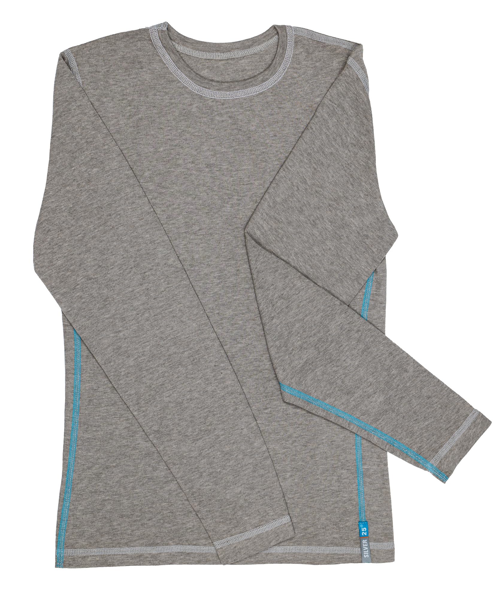 Silver25 - Camiseta de manga larga para niño con dermatitis atópica, color gris