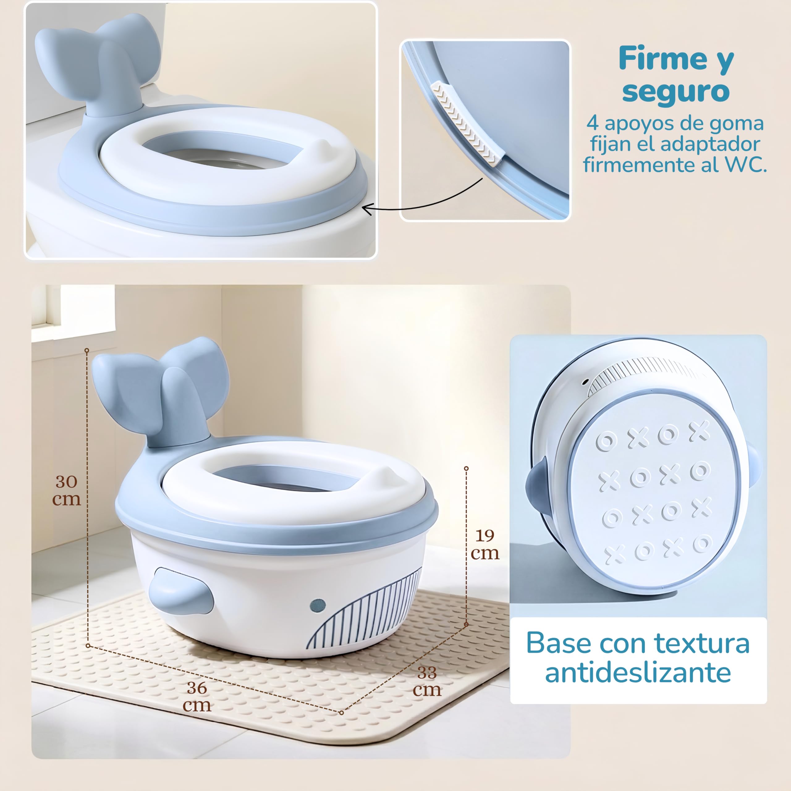 NUEVO Orinal 3 en 1: Orinal bebe, adaptador wc niños y taburete. Kit potty training para motivar el aprendizaje, con tabla de recompensas y accesorios. Orinales infantiles. Regalos para bebés.