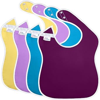 Large Waterproof Baby Bibs for 1-4 years old Lightweight, Soft & Durable Bibs for Girls and Boys