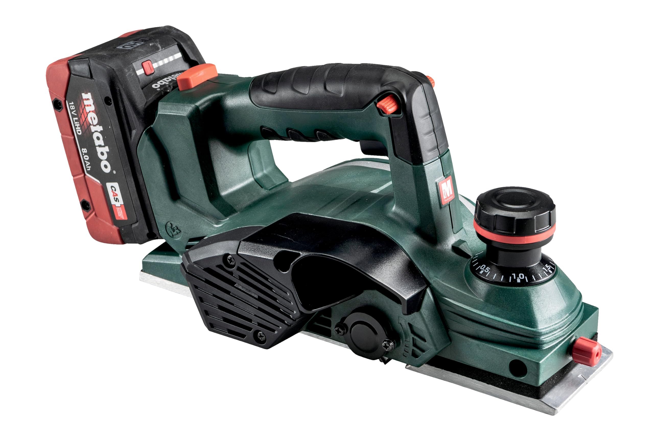 metabo 602082840 602082840-Sierra de calar a bateria 18V Ah Li-Ion HO 18 LTX 20-82 III con maletin MetaLoc, Negro, Verde, Rojo, Plata