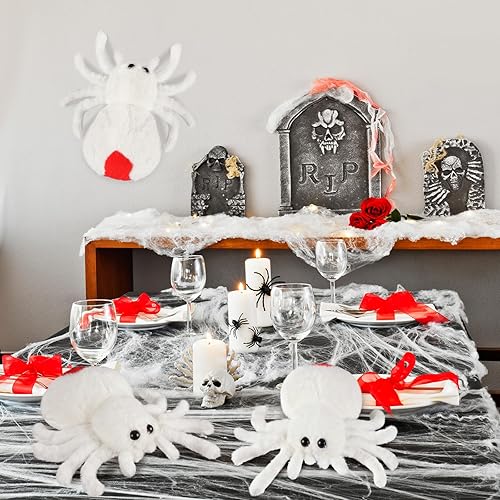 Miniatura 5 de 3 almohadas decorativas de araña de Halloween para sofá, cama, sofá, almohada rellena de Halloween para fiestas al aire libre, decoración del hogar,