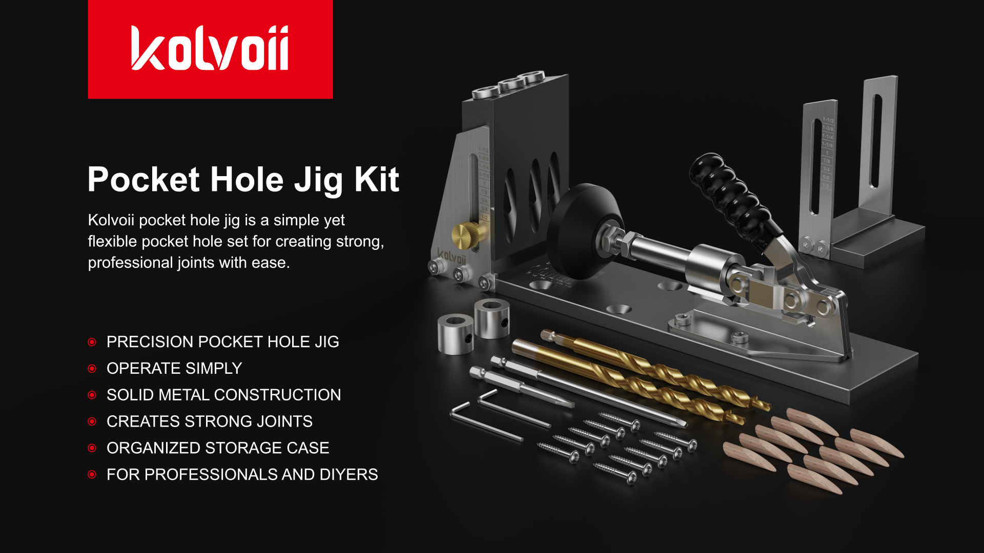 Gabarit De Trou De Poche Avec Vis Kit De Gabarit De Trou De Poche Avec Clé à Vis Outils De
