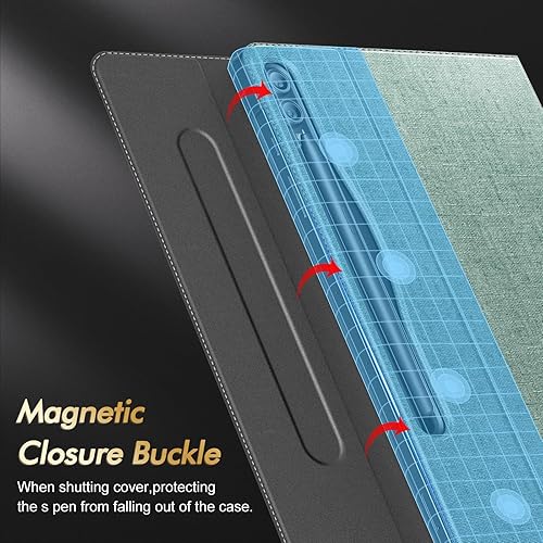 Miniatura 2 de INFILAND Funda para Galaxy Tab S10+ Plus 2024, S9+ Plus, S9 FE Plus, funda de soporte multiángulo compatible con Samsung Tab S10 PlusS9 PlusS9 FE