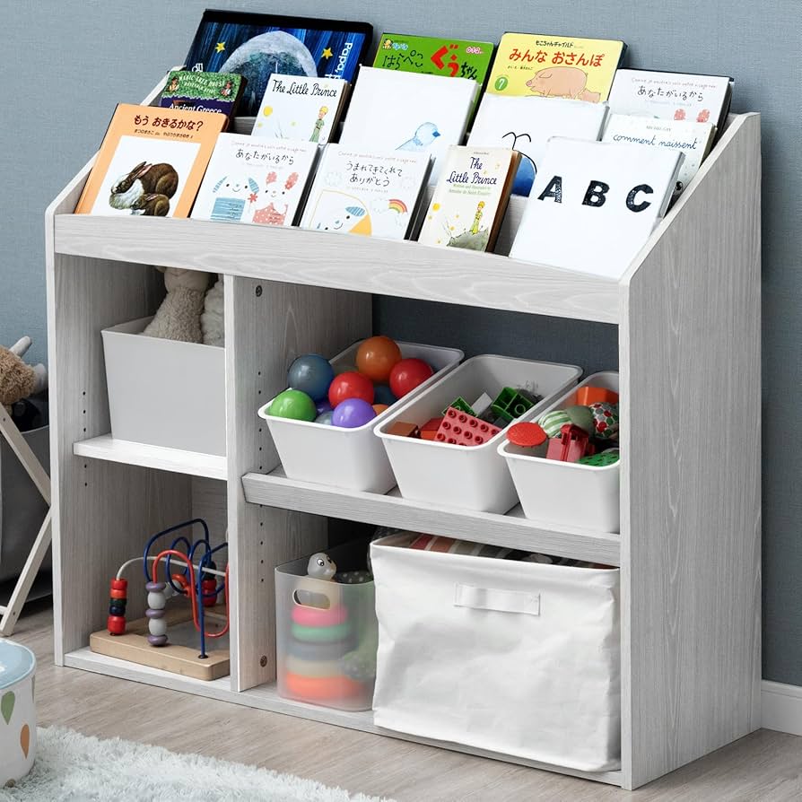 Amazon.co.jp: タンスのゲン 絵本ラック 3段タイプ 幅93cm