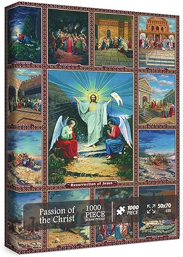 Miniatura 2 de Rompecabezas de Pascua de Jesús para adultos de 1000 piezas, rompecabezas de cruz de Jesús, rompecabezas de religión católica, rompecabezas