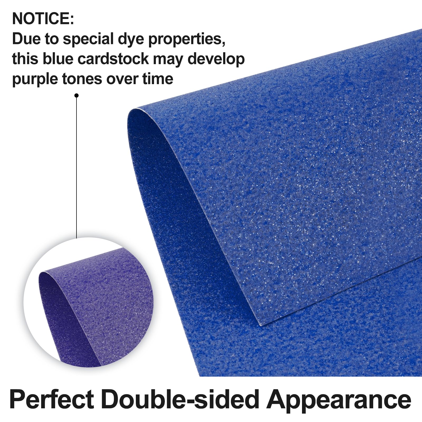 Snapklik.com : 12x12 Double-sided Blue Glitter Cardstock - Goefun