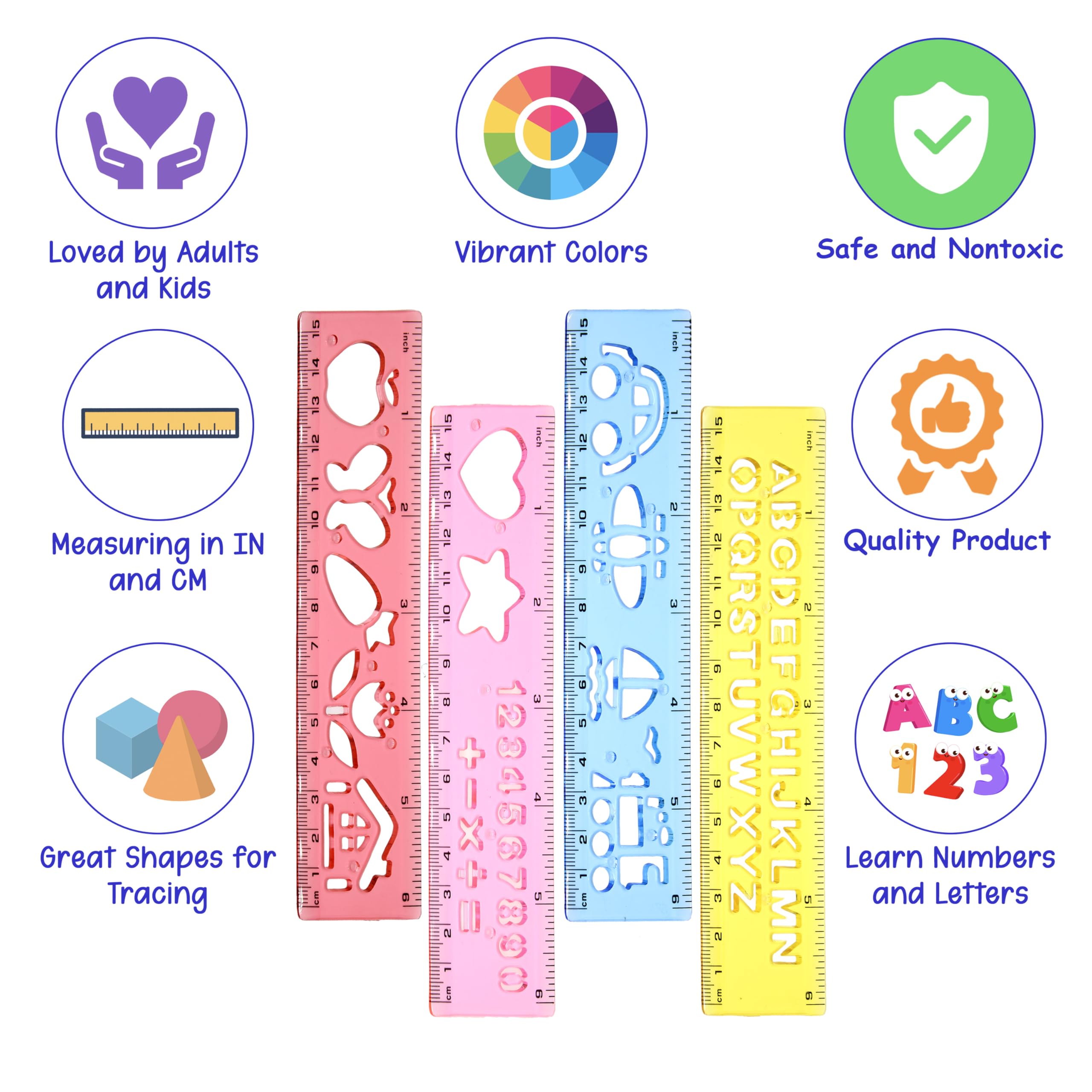 Preschool Blocks And Rulers Printable Ruler Template For Kids