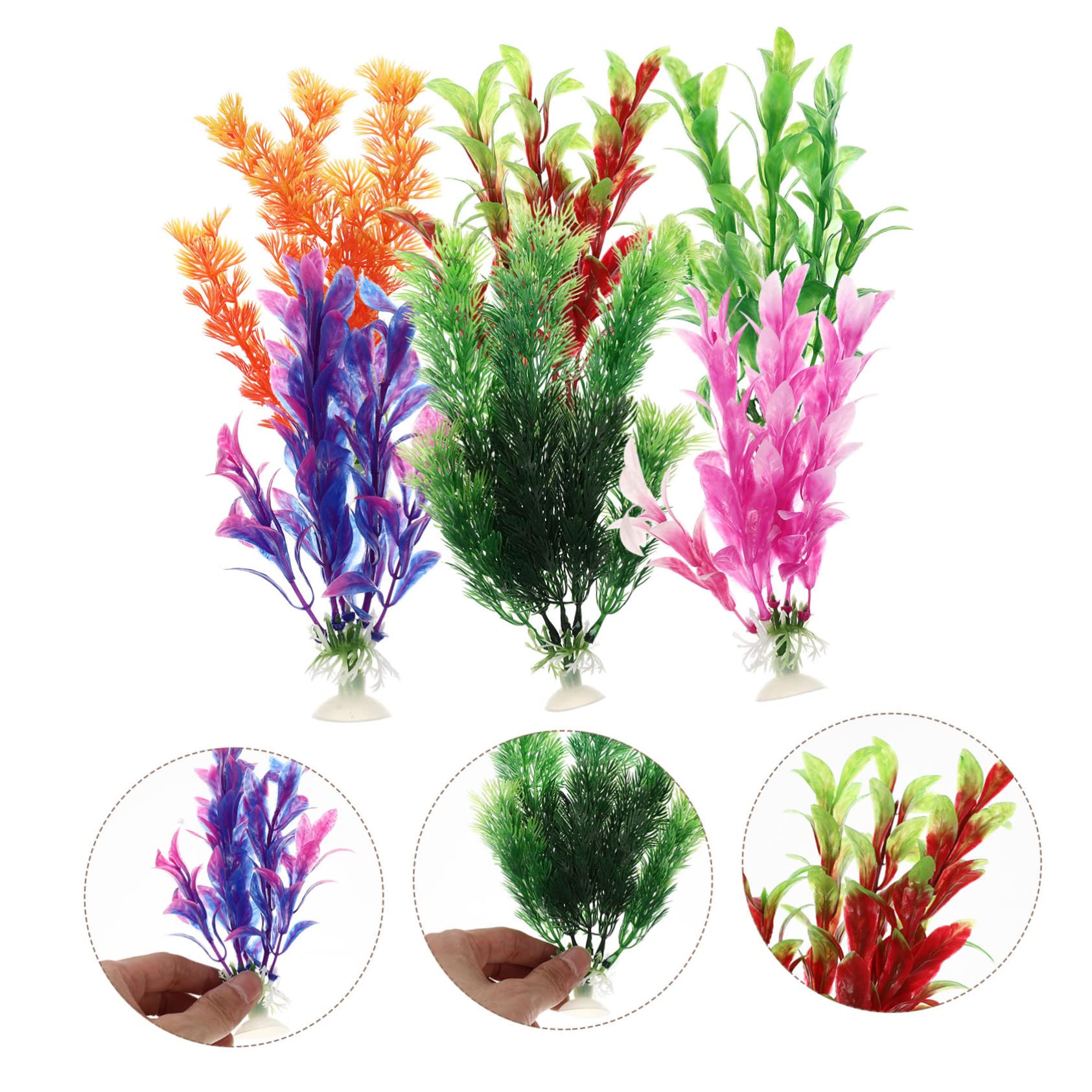 DOITOOL STK Aquarium Landschaftsbau Wasserpflanzen Kunstrasen Für Aquarien Künstliche Wasserpflanze Unterwasserpflanzen Fisch-Tanks Aquarium- Plastik Gras Für Aquarien 16c Anlage