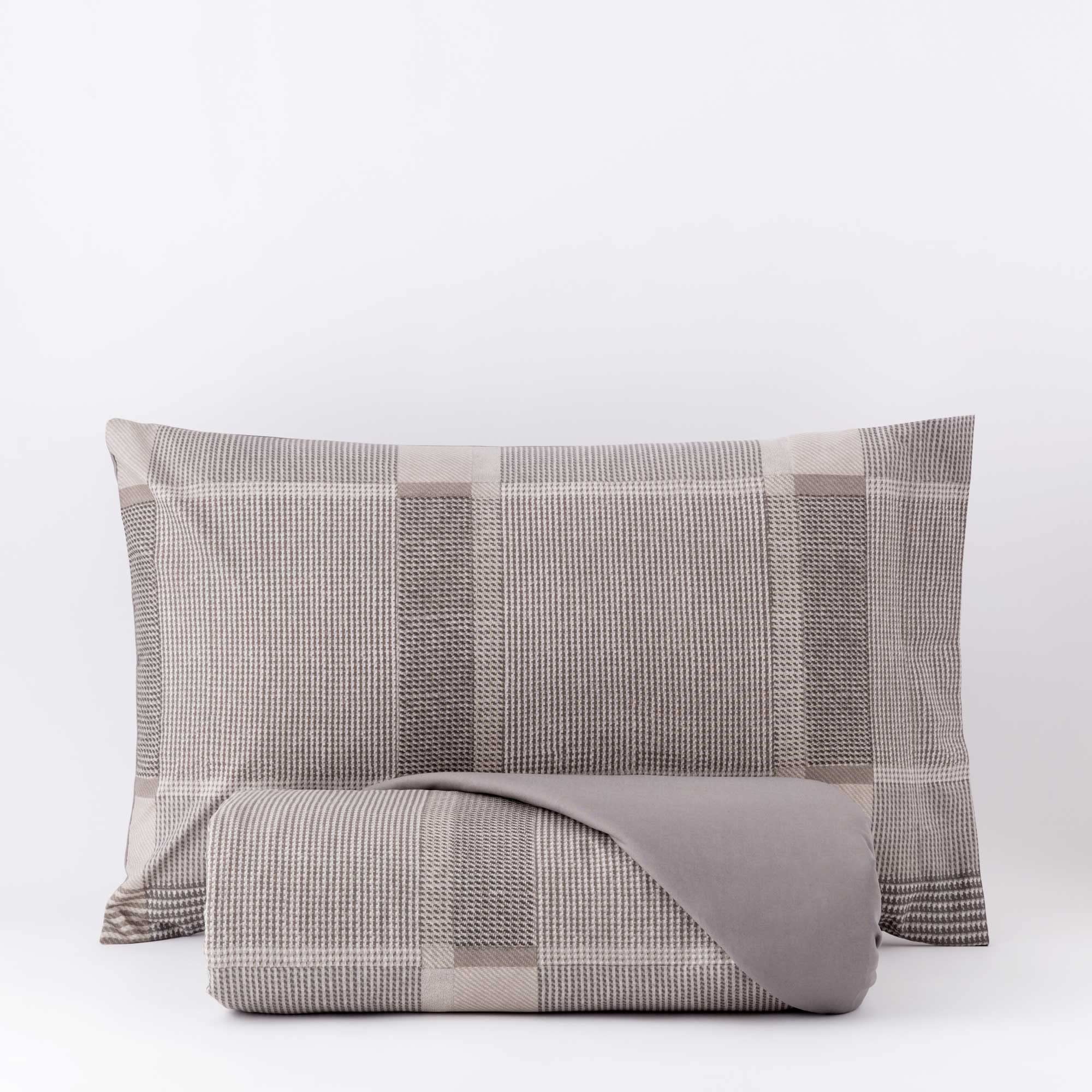 Parure de lit en coton marron Castiglione Riviera pour couette de lit