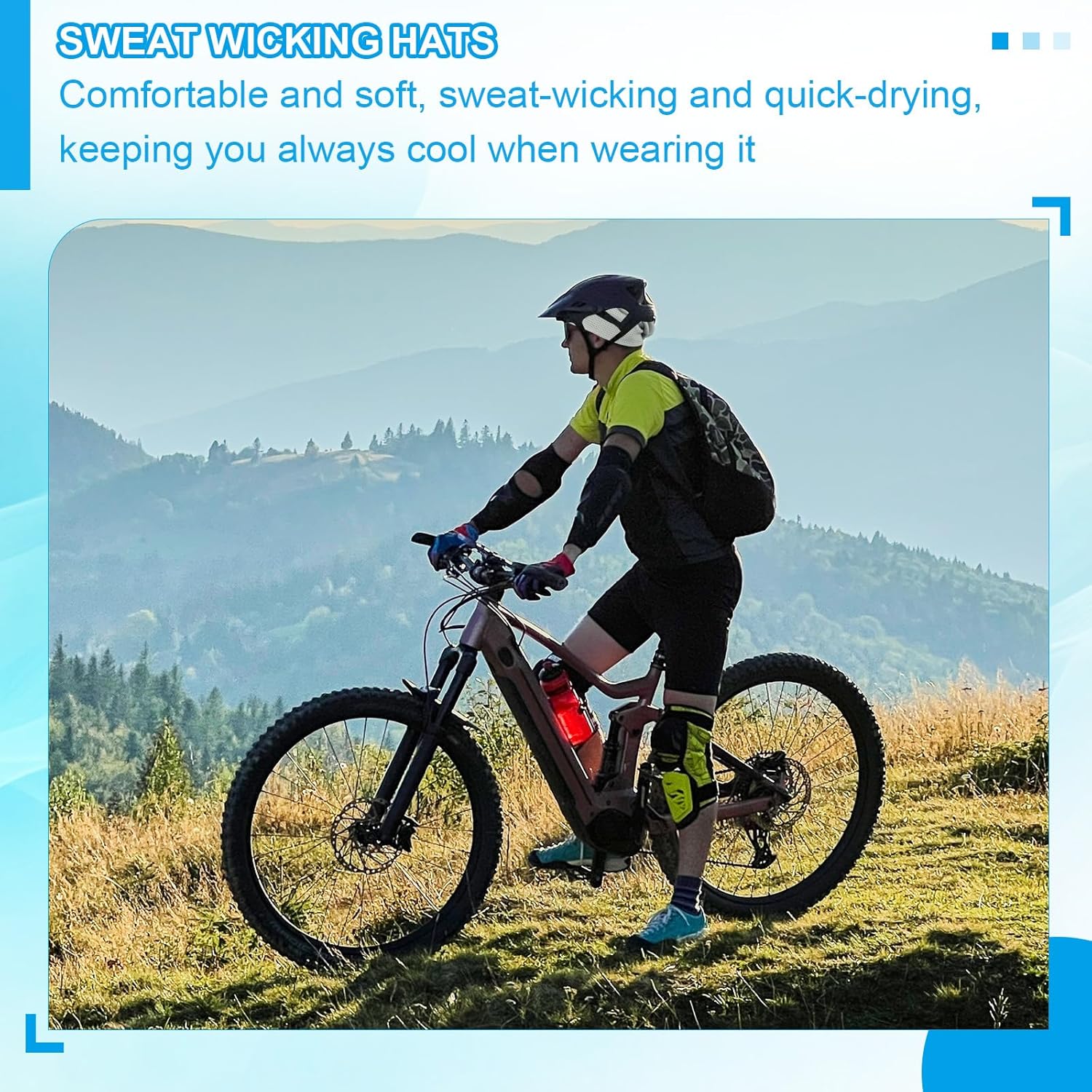 PATIKIL Cooling Skull Cap Helmet Liner Sweat Wicking Cap Stretchy Breathable Cycling Running Hat Sports Caps for Men Women