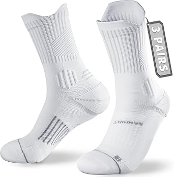 Rahhint Running Socks Crew for Long Run Coolmax Targeted Cushioned