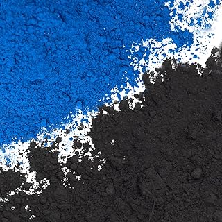 GOODTAKE Concrete Pigment, Blue & Black Iron Oxide Pigment Powder, Concrete Cement Dye Color Pigment for Brick, Tile, Clay, Lime, Mortar, Grout, Plaster, Paint, Bath Bombs Coloring Powder