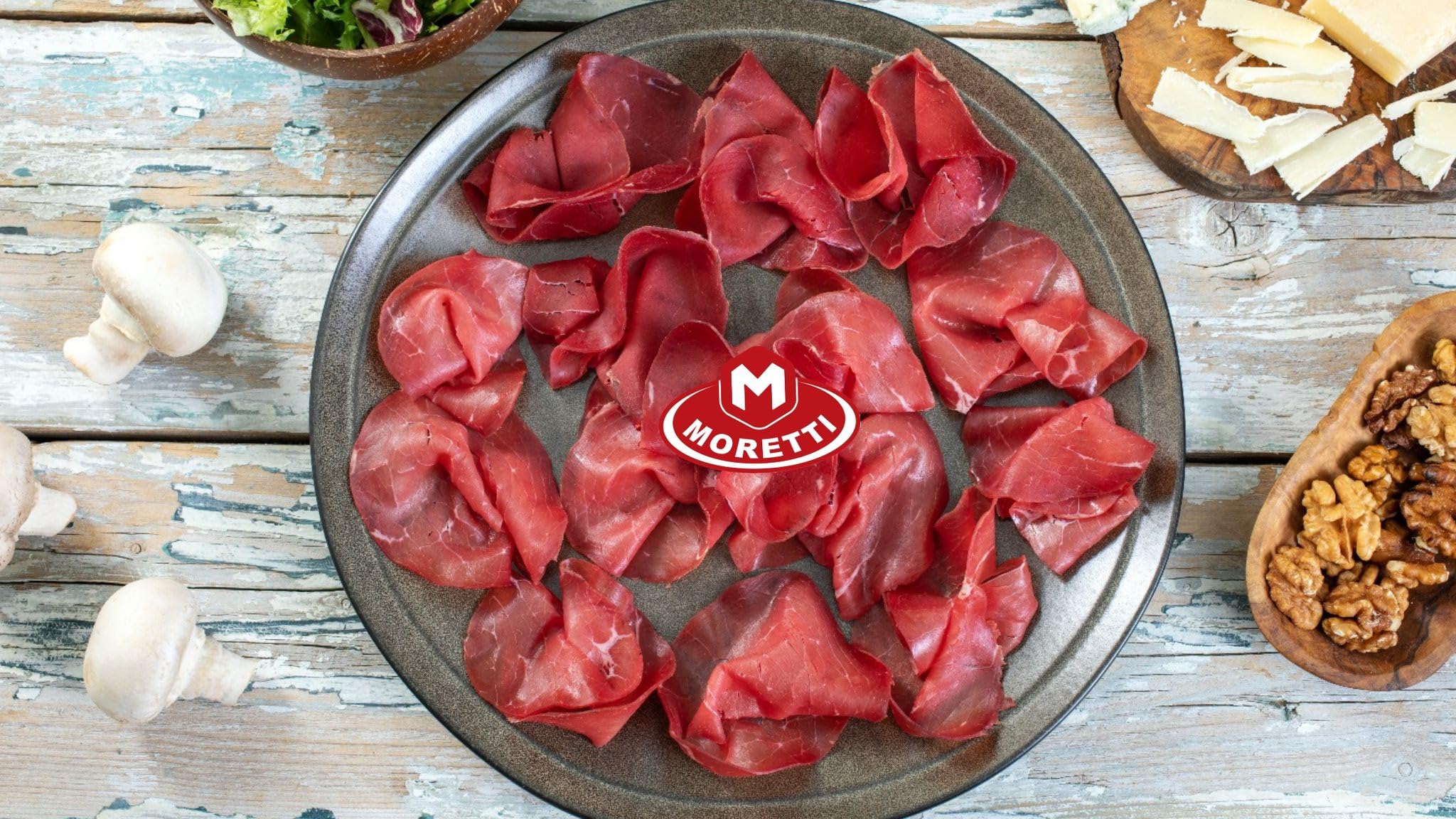 Moretti® Bresaola Punta D'anca - Senza Glutine E Senza Lattosio - Salume Di Alta Qualità - In Sottovuoto (2Kg)