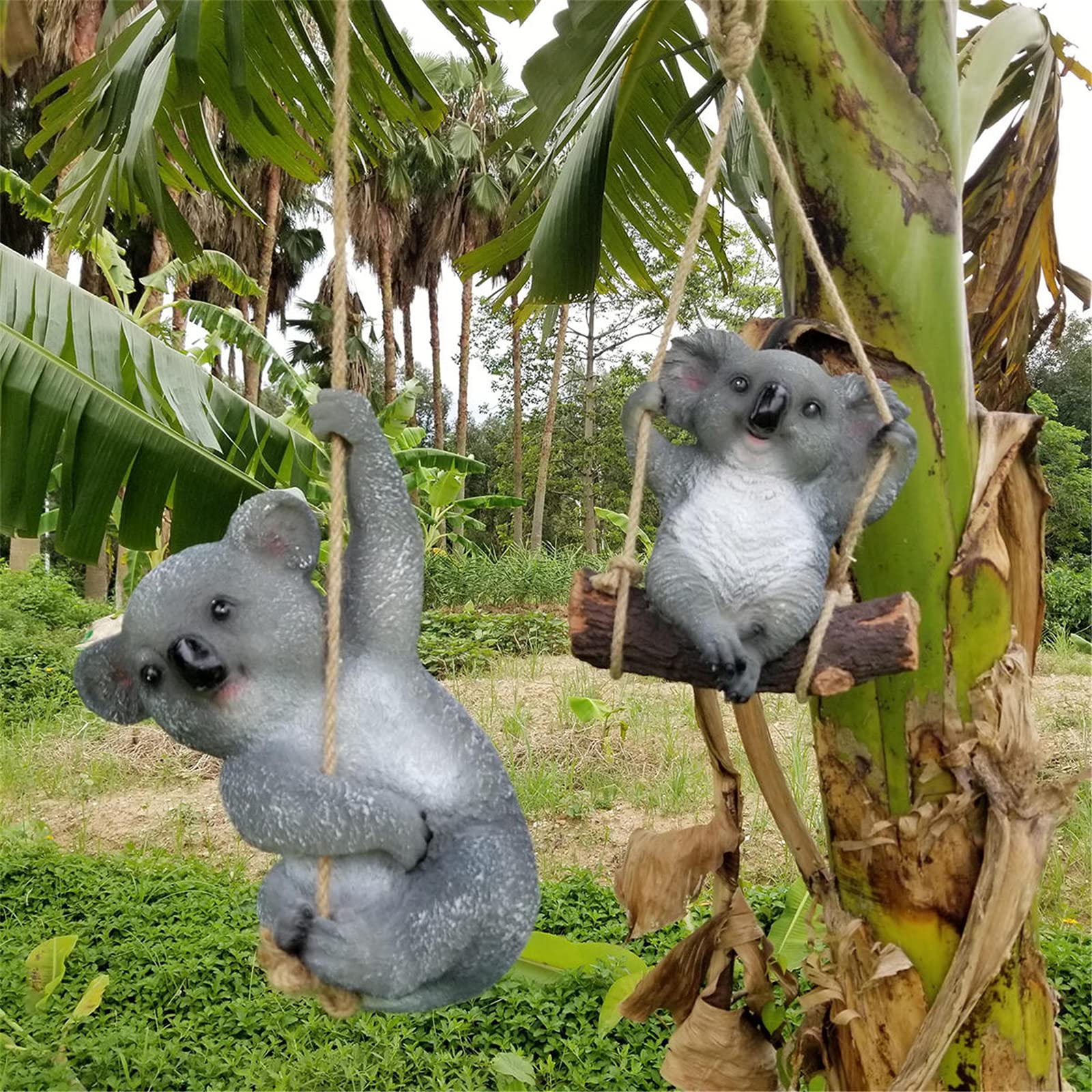 Amazon.co.jp: ガーデンオーナメント かわいいコアラぶら下げスイング