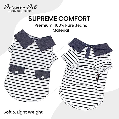 Miniatura 2 de Parisian Pet Ropa para perros Ropa para gatos, trajes de camisa de ancla y pañuelo, M