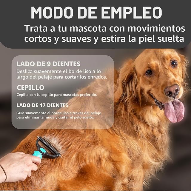 Foto 5 de 8 de Maxpower Planet Cepillo de pelaje, rastrillo de doble cara para perros y gatos, para desenredar