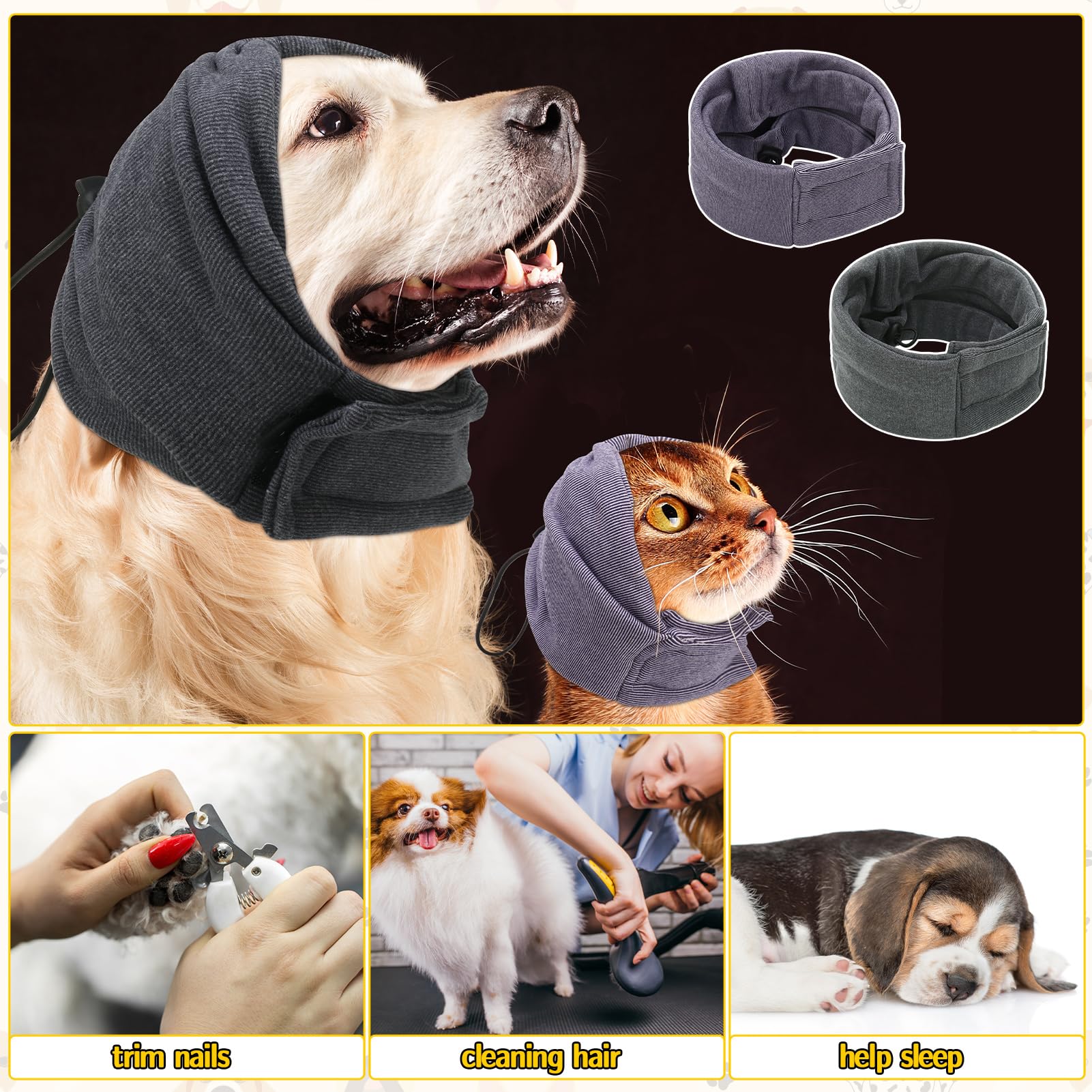 2 Pcs Dog Snood Ear Protectors - Image 4