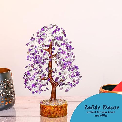 Miniatura 4 de YATHABI Ojo de tigre - Árbol de chakras - Árbol de la vida de cristal - Árbol de Feng Shui - Cristales para la suerte - Regalo espiritual - Árbol de