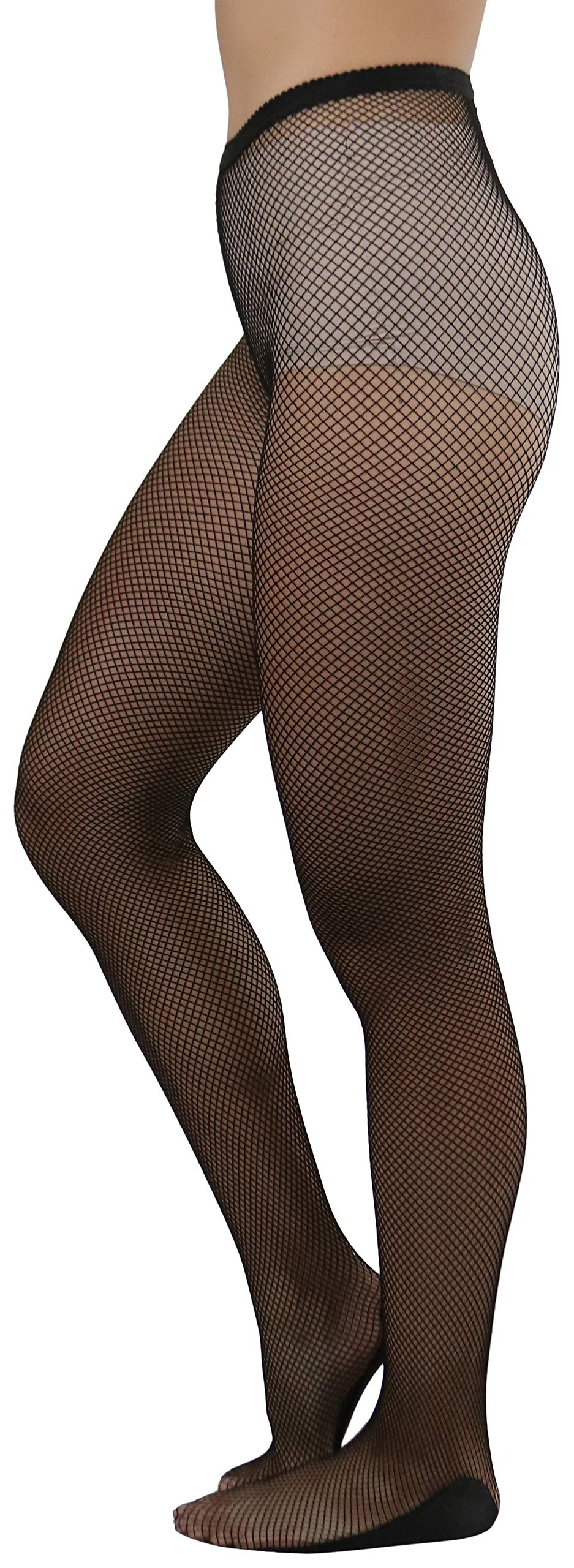 ToBeInStyle Women’s Sexy Vibrant Fine Classic Fishnet Full Footed Pantyhose