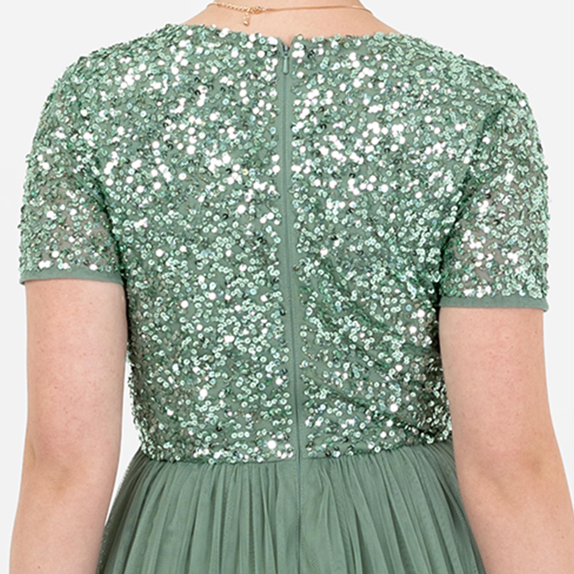 Maya Deluxe Damen-Maxikleid mit V-Ausschnitt – Bild 5