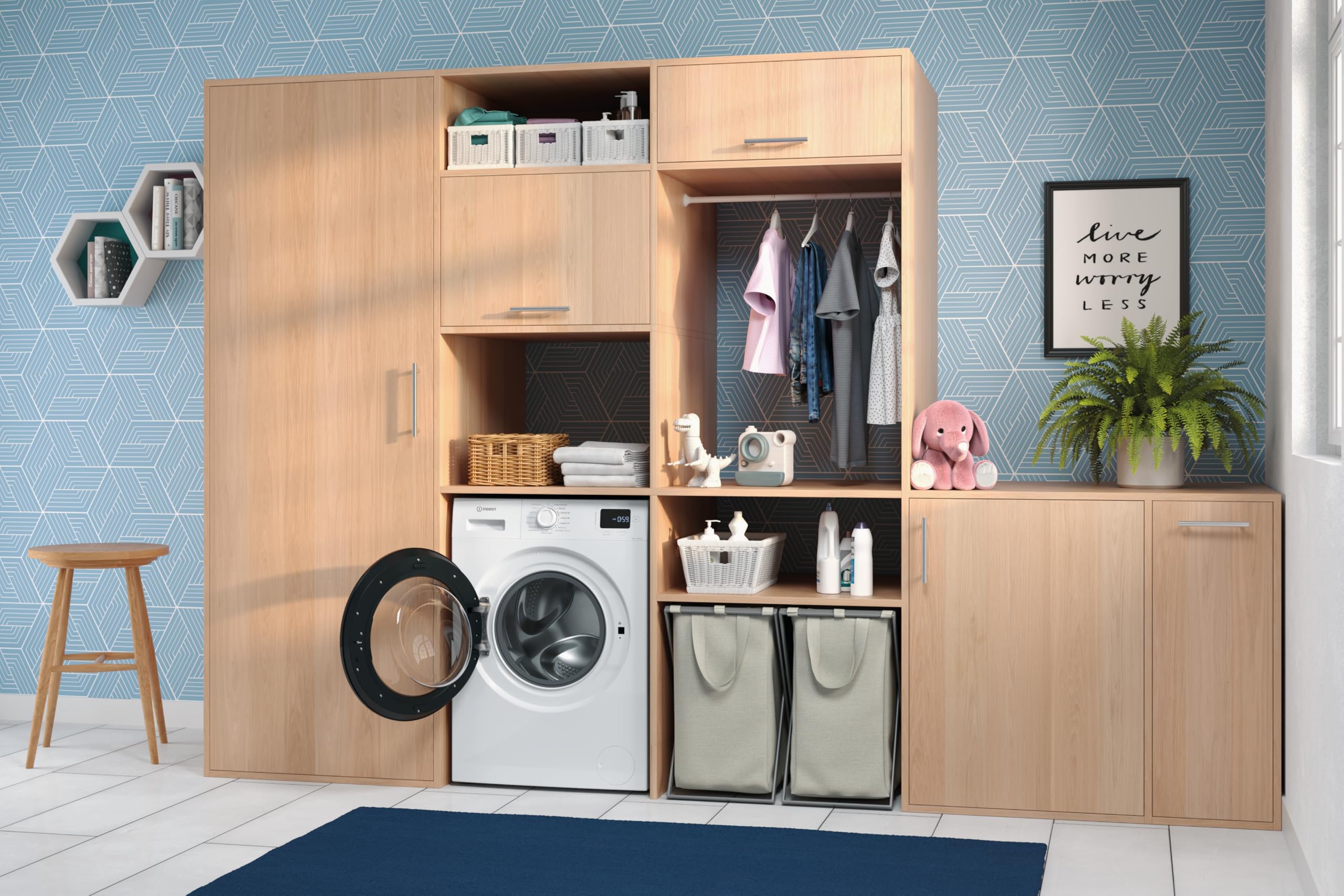 Indesit Lavatrice a libera installazione a carica frontale Indesit: 8,0 kg - IM R268B MY TIME IT