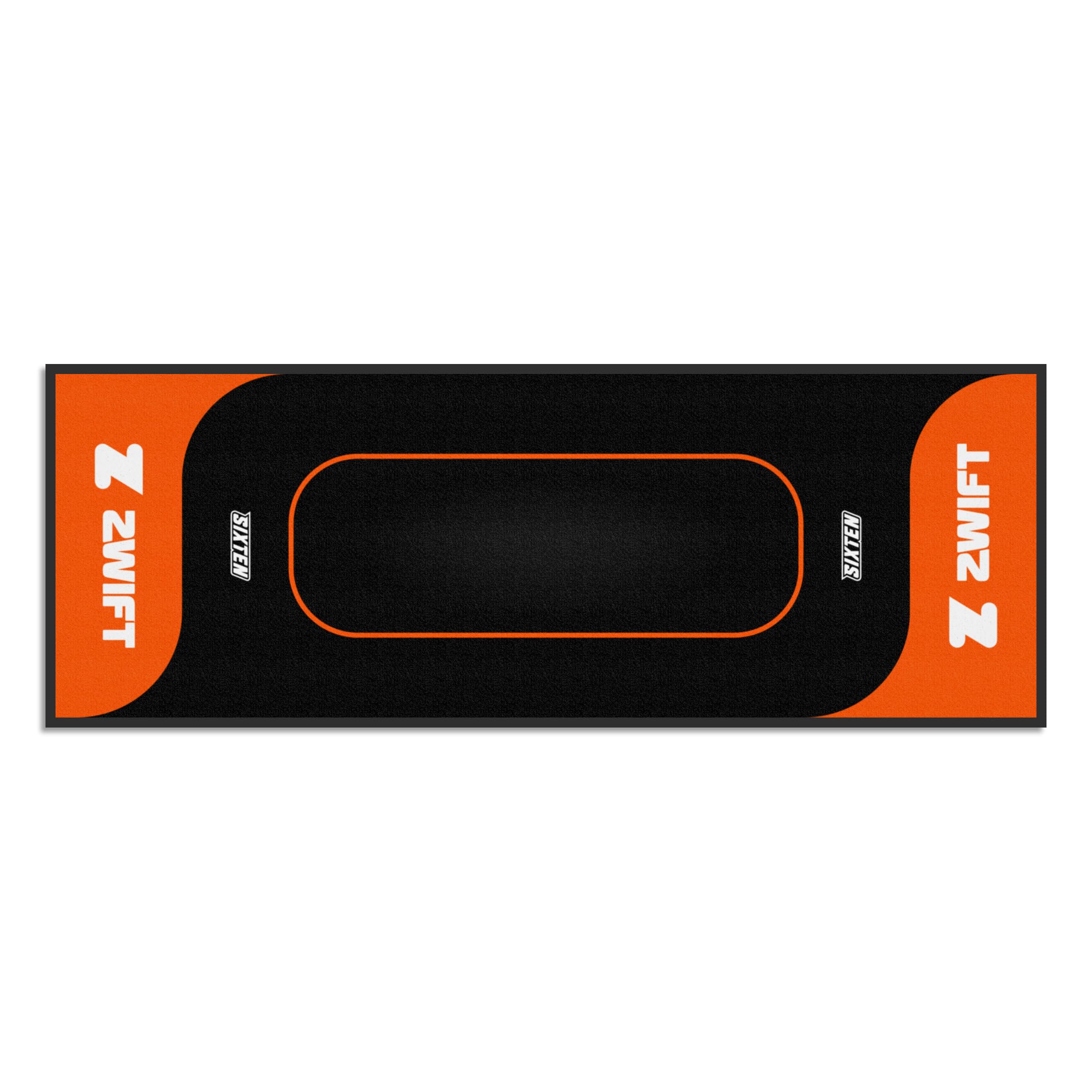SIXTEN 65 x 180 Zwift - Tappetino per cyclette a casa, resistente alle vibrazioni e al rumore, protezione del pavimento per ciclismo indoor, durevole ed ecologico
