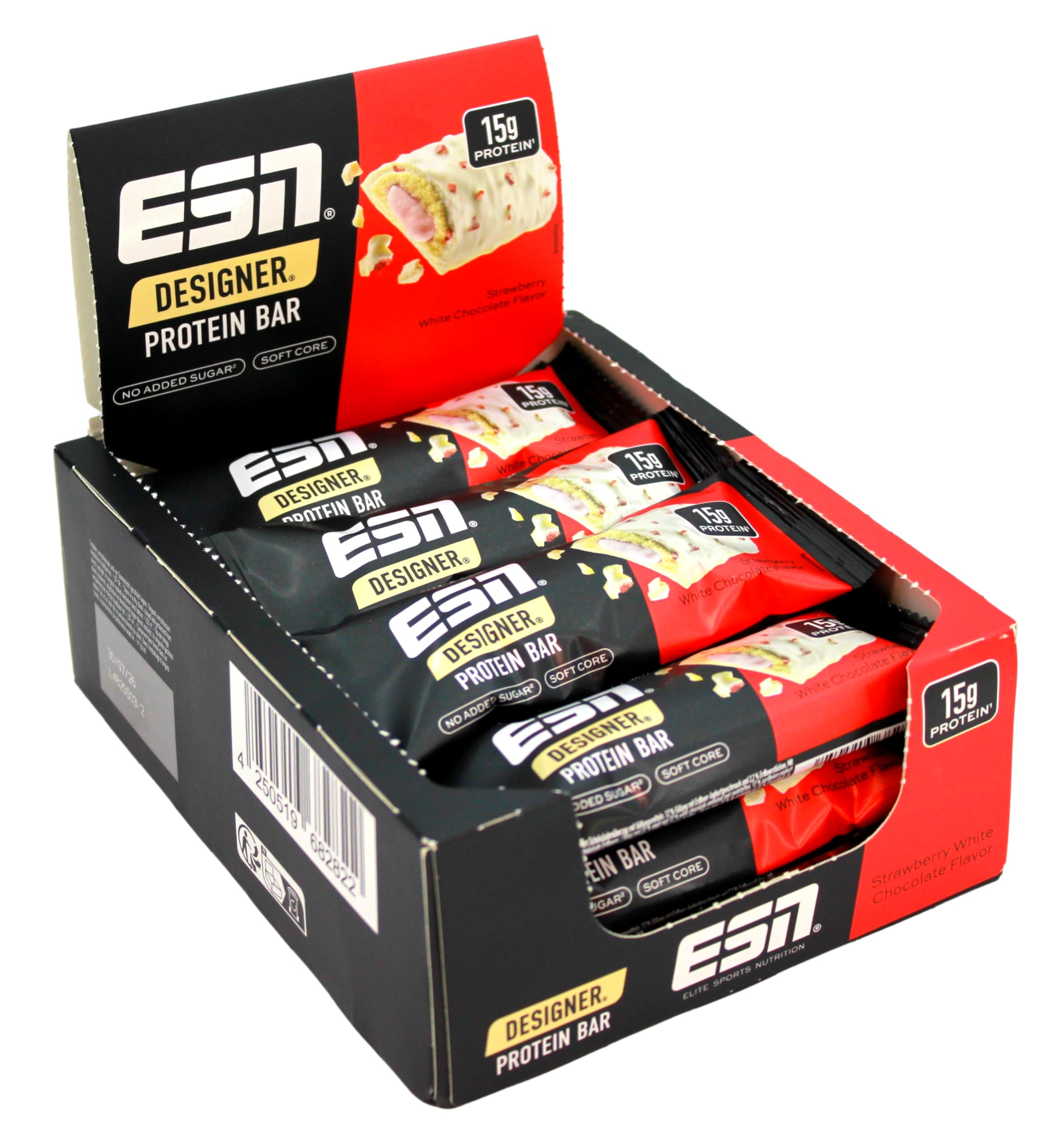 ESN Designer Protein Bar Strawberry white Chocolate Flavor, 12er Pack (12 x 45g)