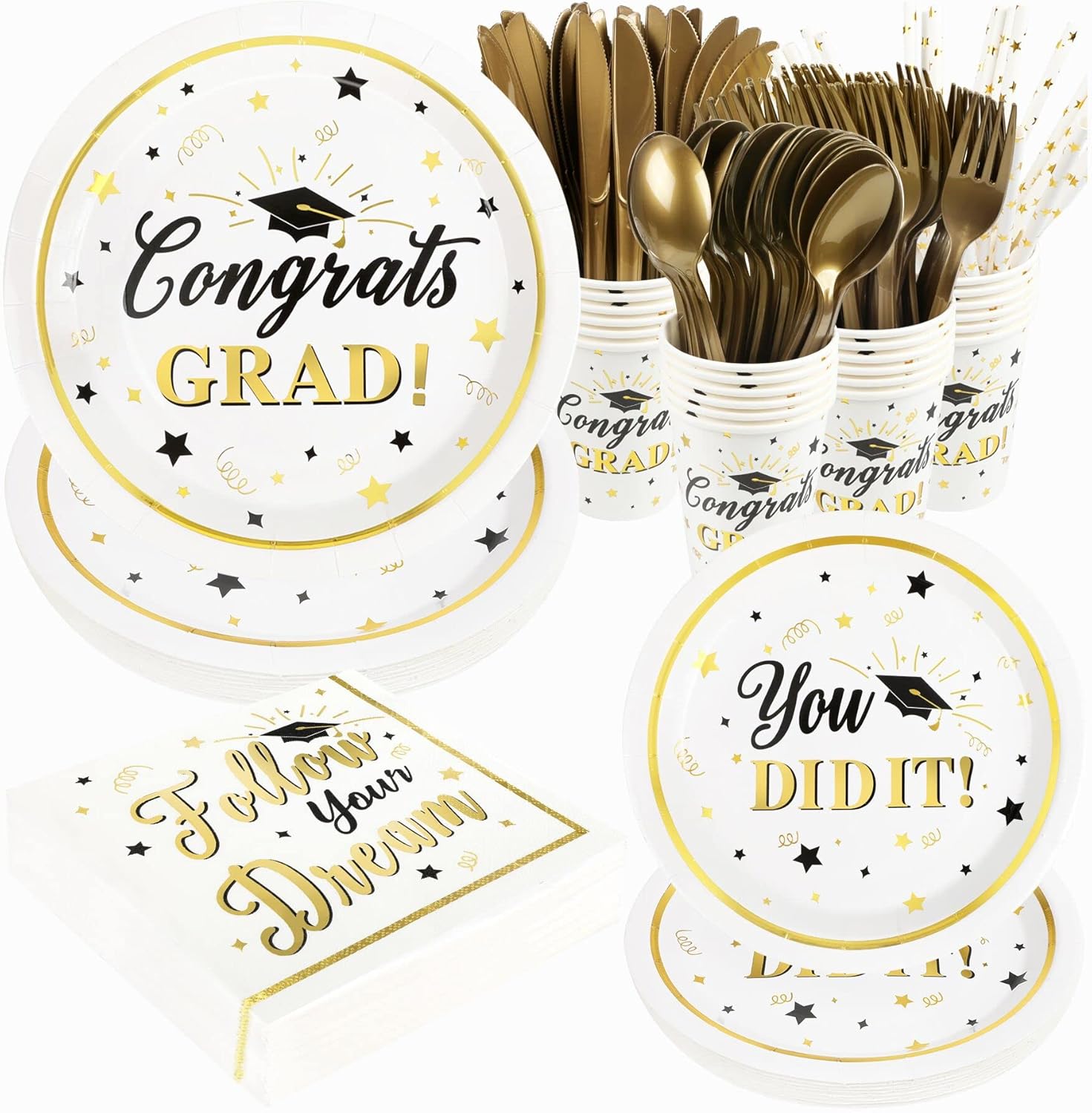2022 Graduation Plates and Napkins Set Party Supplies
