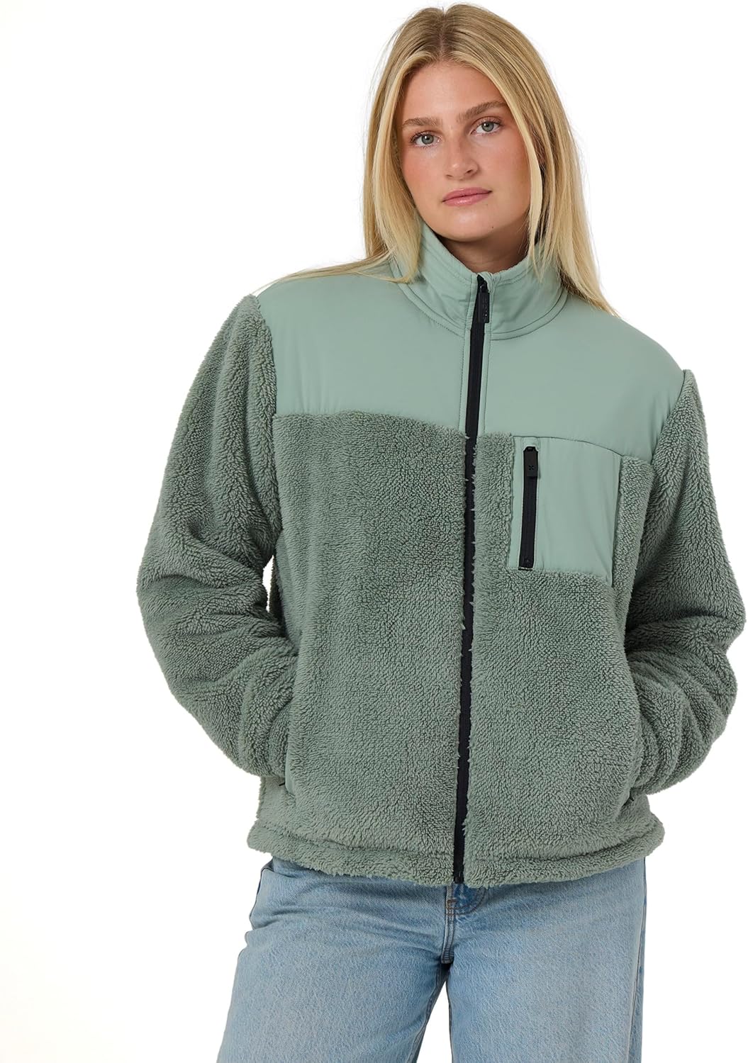 Roxy Women's Insulated Sherpa Bonded Shirt Jacket – Flannel Shirt
