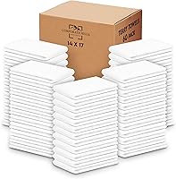 CorporateHills Terry Bar Mop Towels 60 Pack 14x17 White Cotton - Super Absorbent Reusable Cleaning Rags for Kitchen Garage Salon