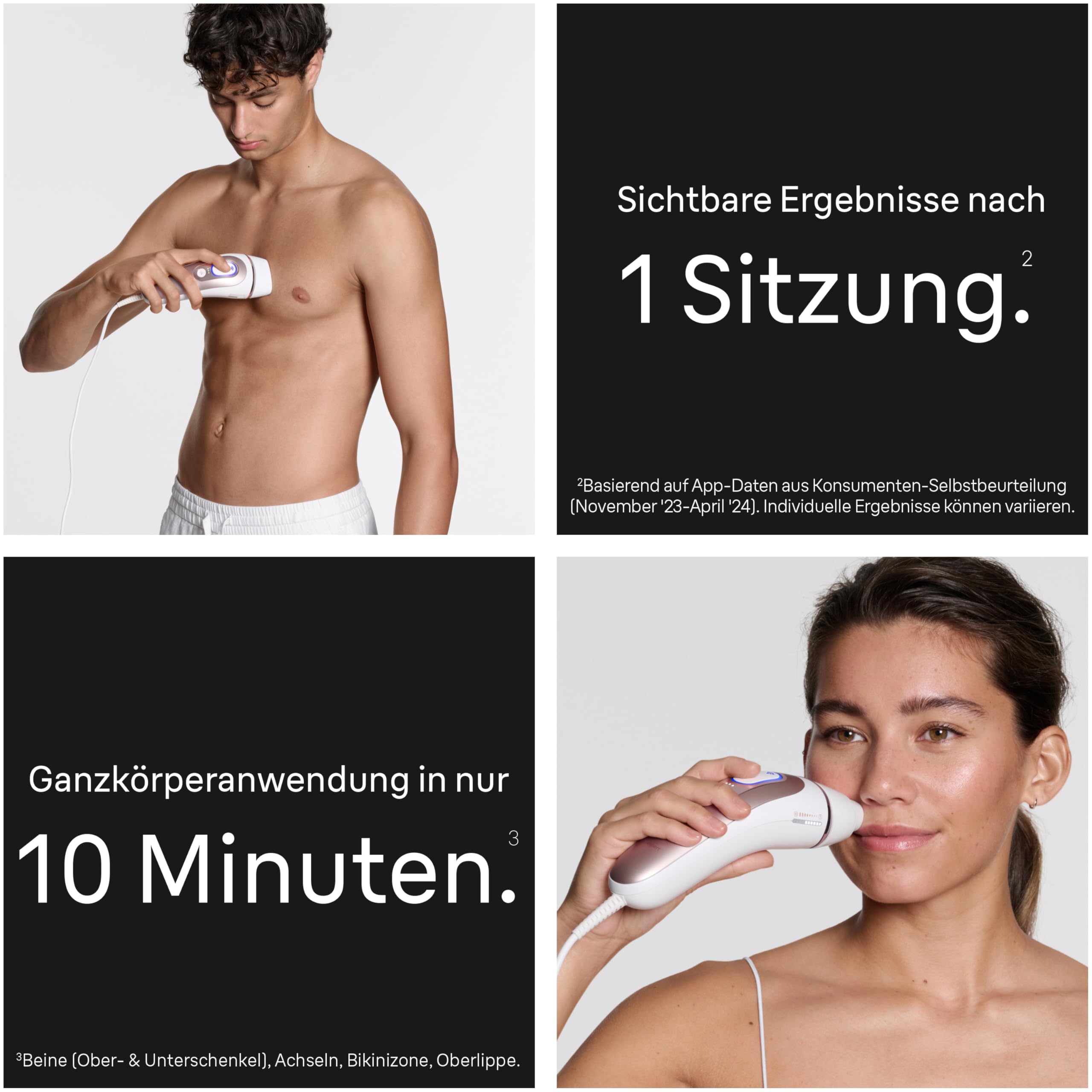 Braun Smart IPL Geräte Haarentfernung Skin i·expert 7, PL7431, Weiß/Rosegold - Alternative Laser Haarentfernung für Zuhause, Dauerhafte Haarentfernung, Inkl. Etui, Venus Rasierer Und 4 Aufsätze