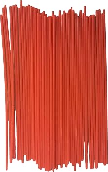 100 Pack 6" Aerosol Spray Can Red Plastic Straws - Tip Extension Tubes For Automotive Lubricant, Cleaner, Penetrating Oil