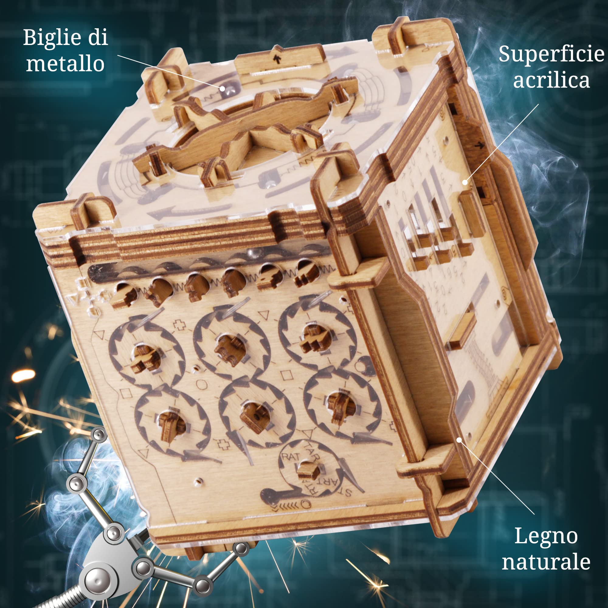 iDventure Cluebox - Labirinto di Cambridge - Scatola rompicapo a Labirinto - Escape Room gioco in legno - Scatola regalo - regalo fidanzato - puzzle 3D - iq puzzle rompicapo - regalo per lui