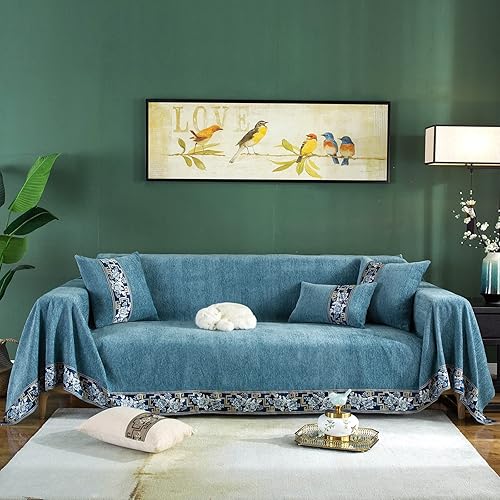 Miniatura 5 de DREAMINGO Fundas de sofá para sofá de 3 cojines, funda protectora de muebles multiusos para perros, gatos y gatos, funda universal de lujo con borde