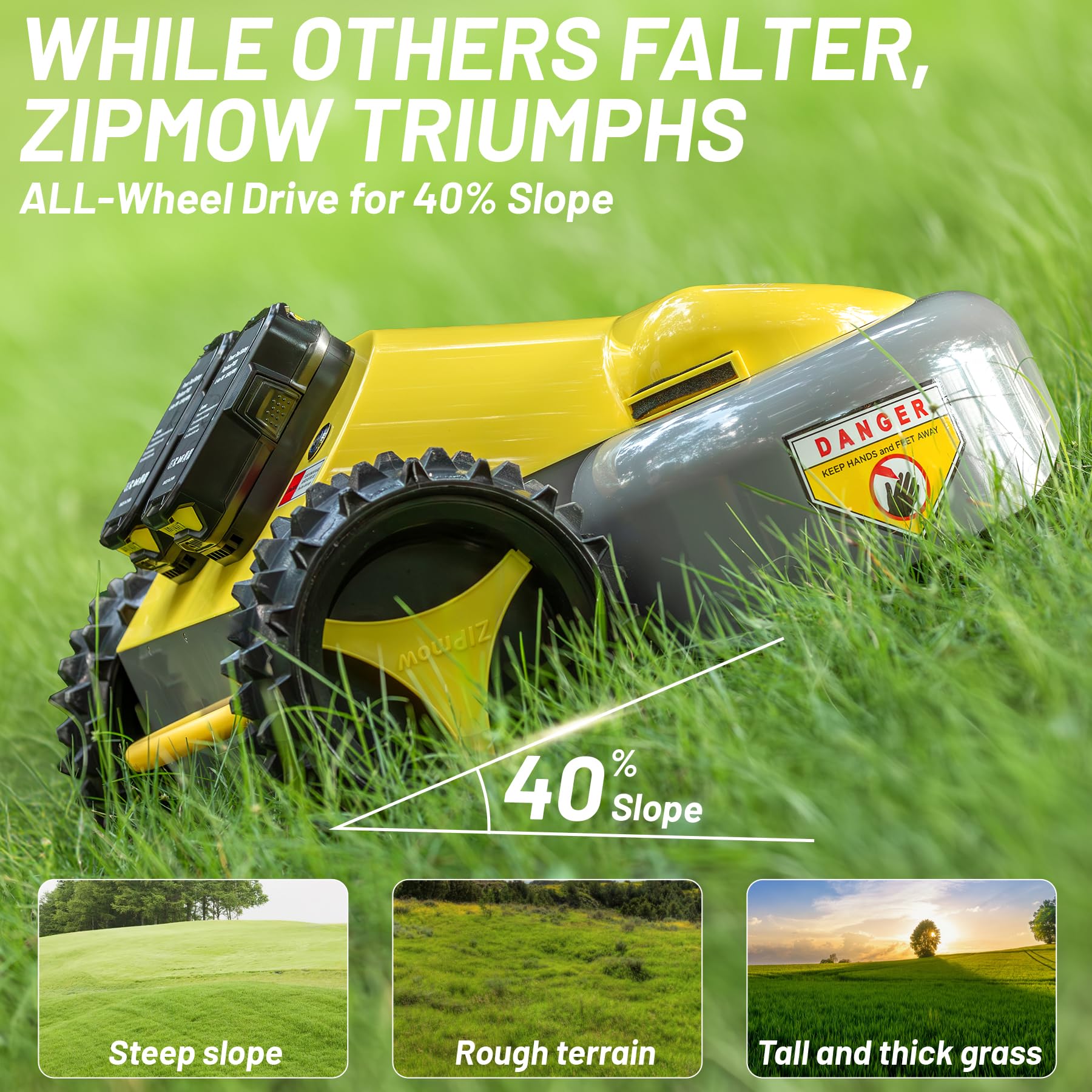 Amazon.co.jp: ZIPmow リモコン芝刈り機、バッテリー駆動式RC芝