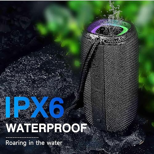 Miniatura 6 de UrbanX Scorpio - Altavoz Bluetooth de la serie, IPX6, impermeable, sonido envolvente HD con graves intensos, emparejamiento inalámbrico verdadero,