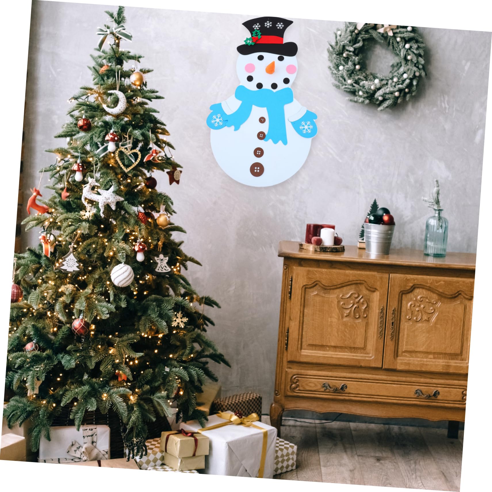 IMIKEYA 3 Sätze Ornament schneemann DIY Spiele kit weihnachtsschneemann bausatz selber Machen weihnachtsbasteln Weihnachts basteln Weihnachtsdekorationsset selber Machen Festivalbedarf