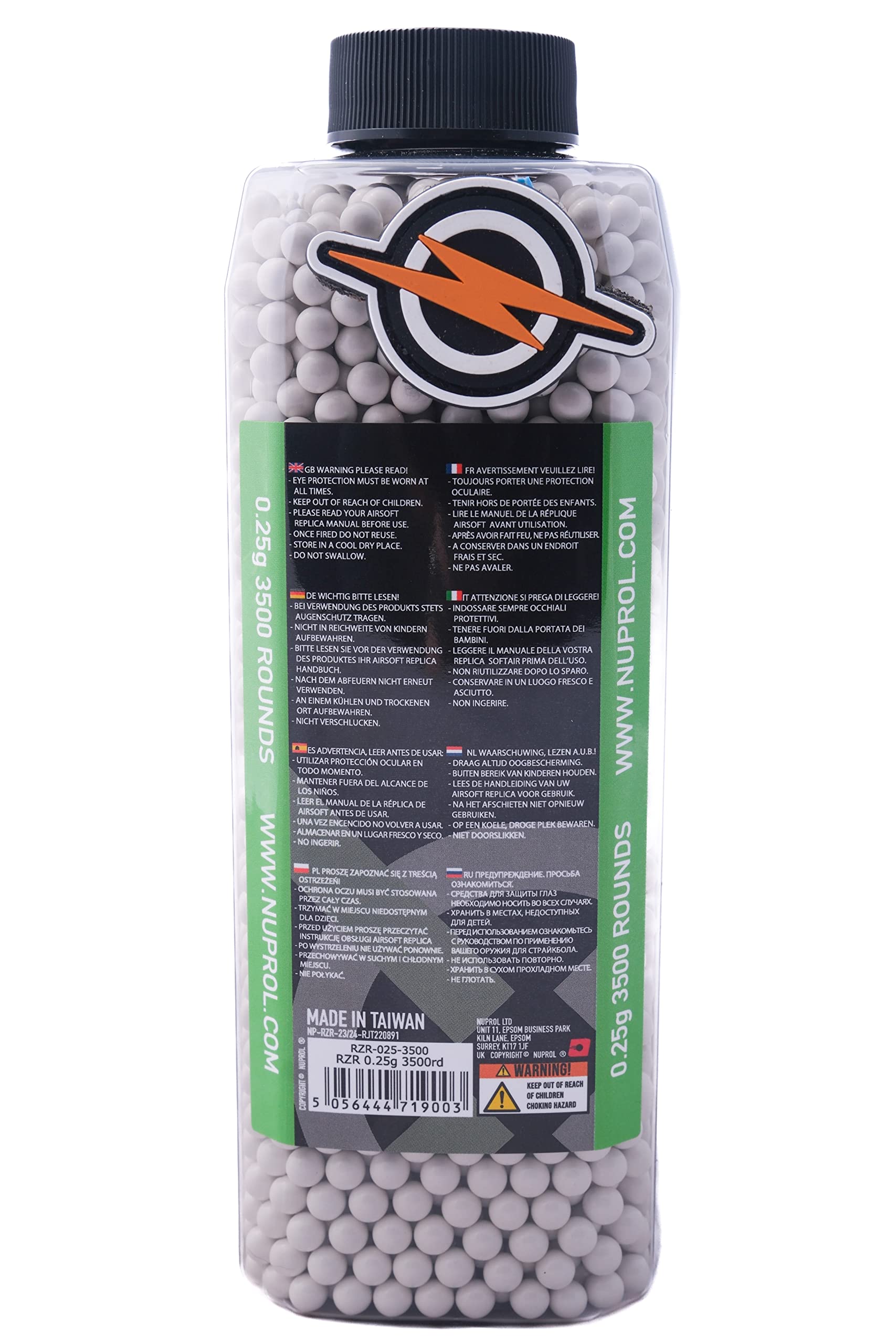 Billes Nuprol RZR 0,25 G – 6 Mm – 6000 Billes Pour Airsoft